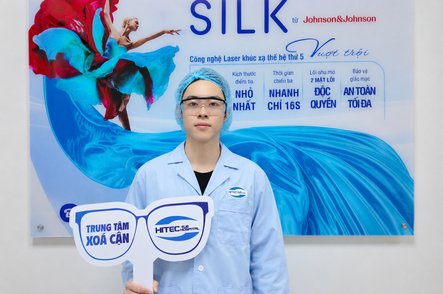 Hình ảnh 2: Bạn Thế Anh (2008) mổ cận SILK tại Hệ thống bệnh viện mắt HITEC