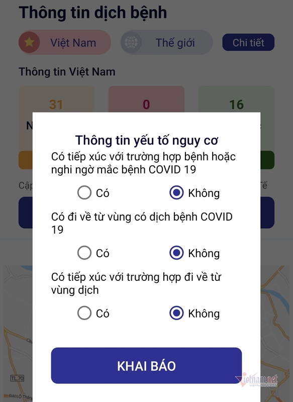 Khai báo y tế 3 Khai báo y tế 3